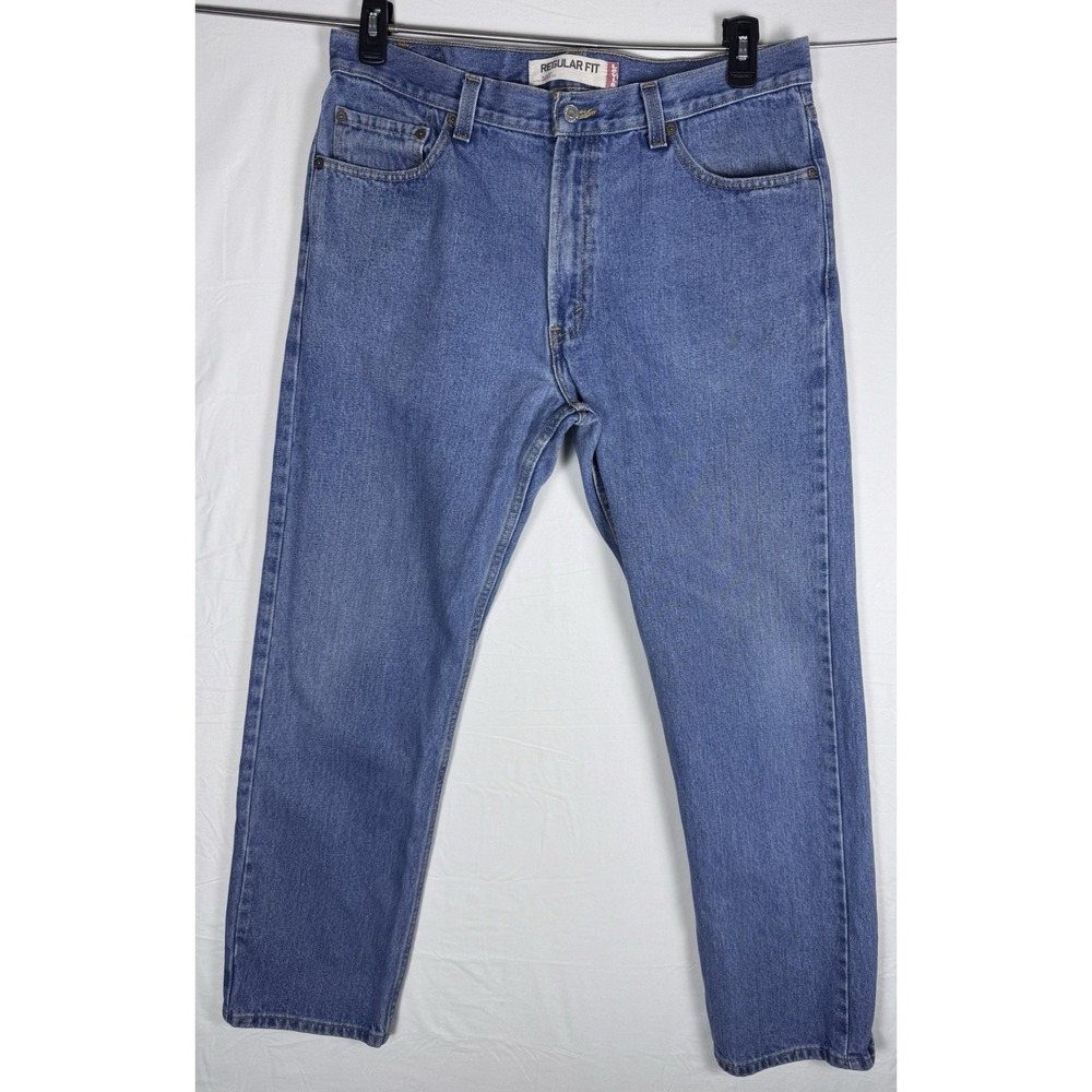 Levi's 505 Jeans Mens 36x32 Regular Fit Straight Leg Medium Wash Classic Denim